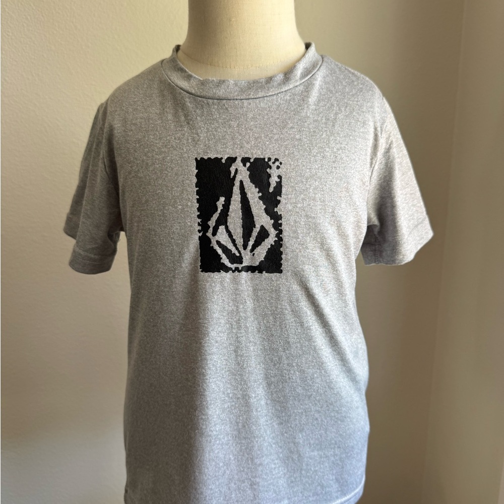 Volcom Gray & Black short sleeve rash guard size 3T